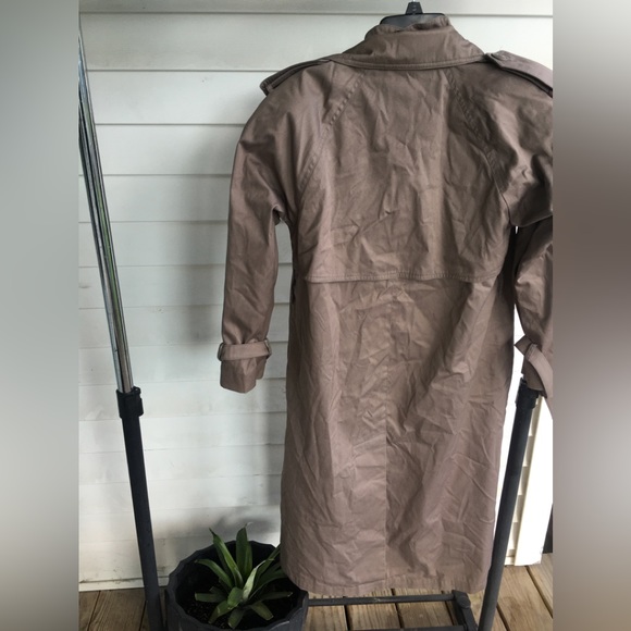 Trench Coat\ Deep Taupe Women’s Trench Coat Sz S/M - Picture 4 of 12